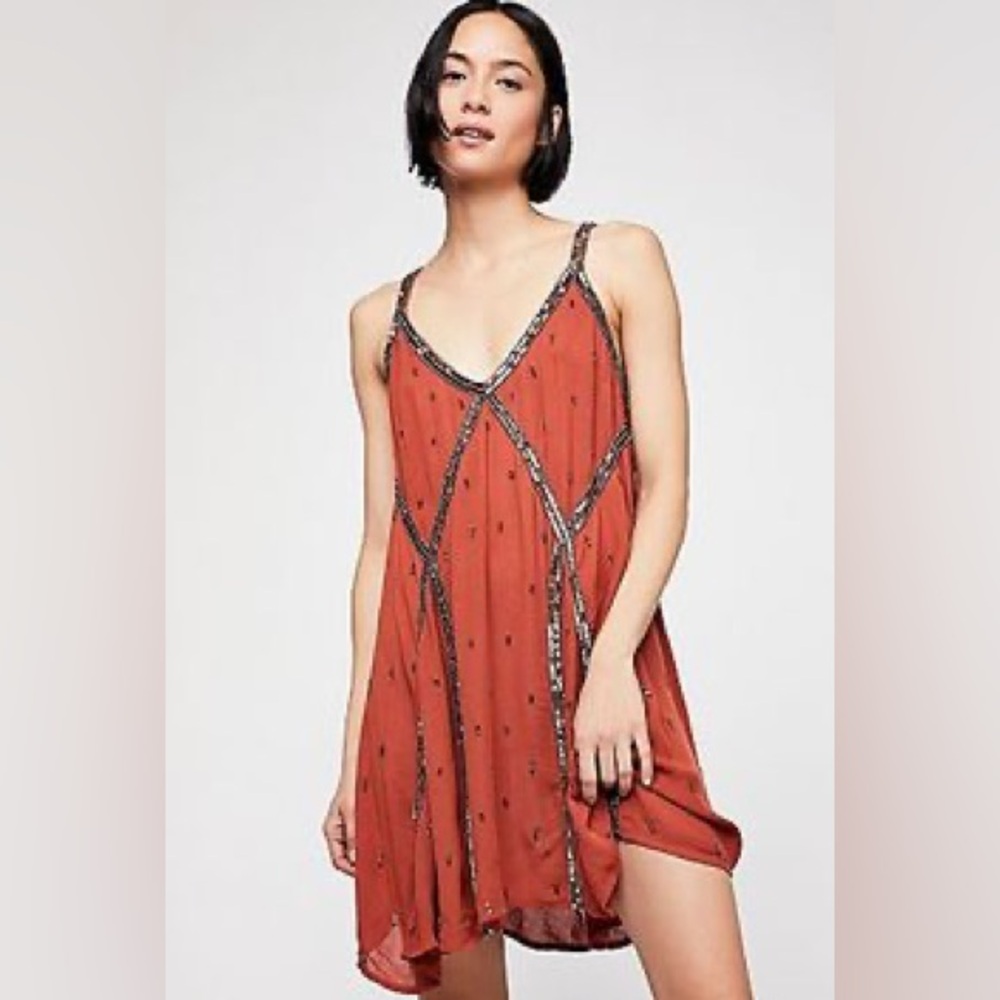 Free People Intimately "Heaven Embellished Slip" dress